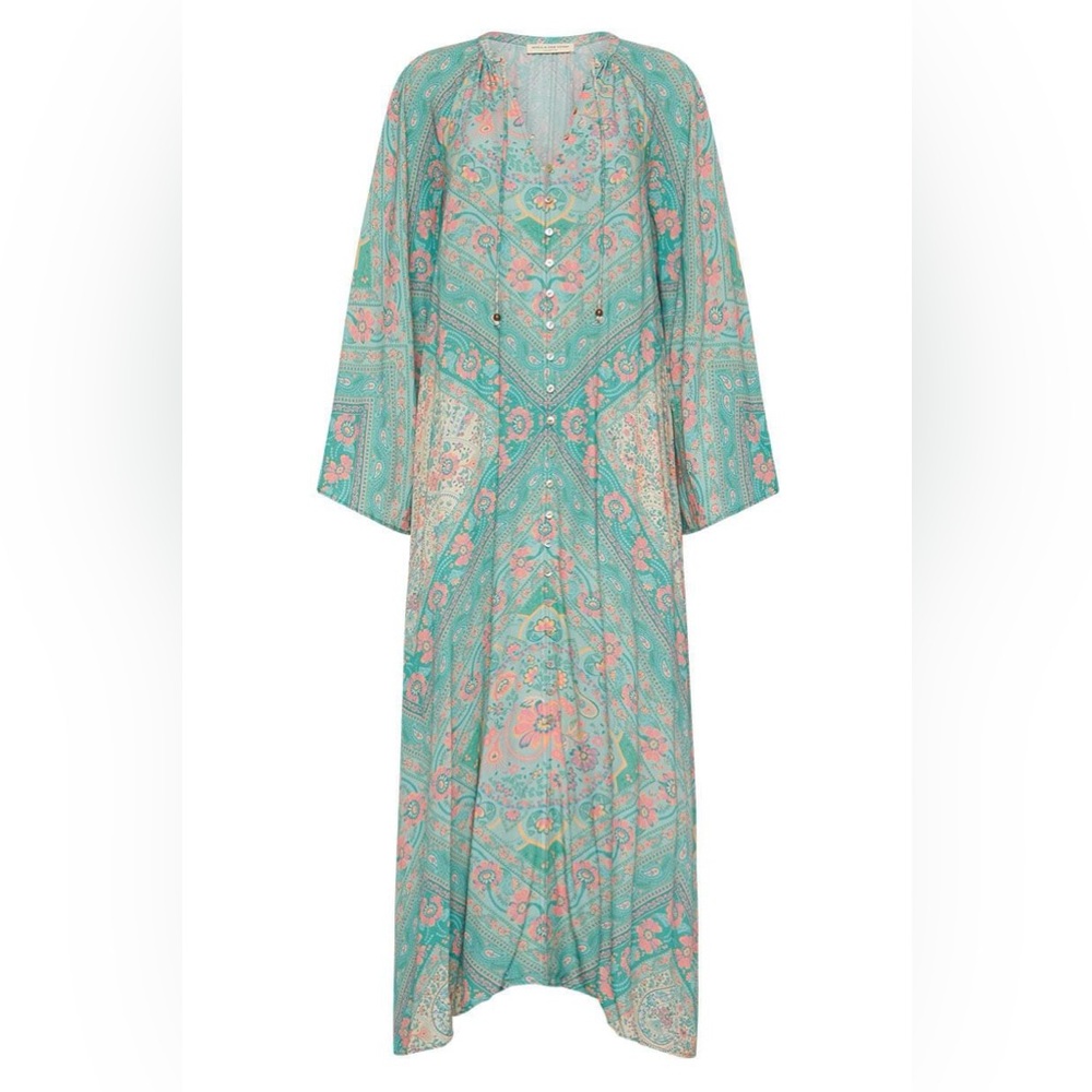 NWOT Spell & the Gypsy Collective 'Farrah Half Moon Gown' in Aqua size M